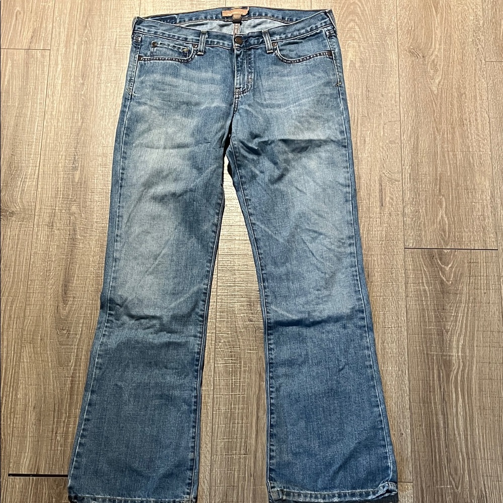 Vintage Abercrombie & Fitch Women's Boot Cut Jeans in Light Faded Blue Size 10R